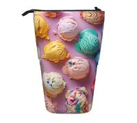 Bxzpzplj Astuccio telescopico con stampa di frutta e verdura arcobaleno, per cancelleria, trucco, per adolescenti, materiale scolastico, Molti gelati colorati., Taglia unica