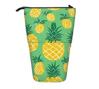 Bxzpzplj Astuccio telescopico con stampa di gnomi natalizi, per articoli di cancelleria e articoli per la scuola, per riporre trucchi, Sfondo D'ananas Oro, Taglia unica