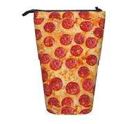 Bxzpzplj Astuccio telescopico multiuso con stampa 3D Pizza Pepperoni, astuccio per cancelleria, 3d Pizza Pepperoni, Taglia unica