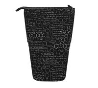 Bxzpzplj Astuccio telescopico multiuso con stampa astratta, rosso, nero, bianco, astuccio per cancelleria, Abstract Science Chimica Illustrazione 3D, Taglia unica