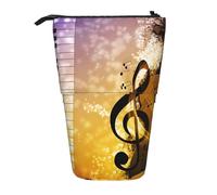 Bxzpzplj Astuccio telescopico multiuso con stampa di frutta e verdura, astuccio per cancelleria, Note musicali per violino pianoforte, Taglia unica