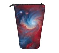 Bxzpzplj Astuccio telescopico per cancelleria con stampa corona di spine, per articoli scolastici, trucchi, Galassia Rosso Blu, Taglia unica
