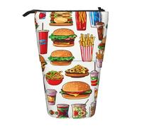 Bxzpzplj Astuccio telescopico per cancelleria con stampa corona di spine, per articoli scolastici, trucchi, Fast Food., Taglia unica