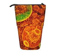 Bxzpzplj Astuccio telescopico rosa con stampa fenicottero per cancelleria per forniture scolastiche, stoccaggio trucco, Cellule eucariotiche aderenti viste attraverso un microscopio, Taglia unica