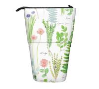 Bxzpzplj Divertente astuccio telescopico per cancelleria, con stampa di denaro e dollari, per articoli scolastici, trucchi, Giardino delle erbe di primavera, Taglia unica