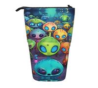 Bxzpzplj Hojas Tropicales Y Flores - Astuccio telescopico per matite, cancelleria, trucco, per adolescenti, materiale scolastico, Astronauta e alieno, Taglia unica