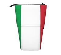 Bxzpzplj Introduzione di Varie Verdure Stampa Standing Pencil Case per ufficio Cancelleria Retrattile Matita Pouch Pencil Bag Lavoro, Bandiera Italia, Taglia unica