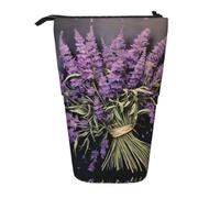 Bxzpzplj Lord Howe Island Sea Turtle Print Standing Pencil Case per ufficio Cancelleria Retrattile Astuccio Matita Sacchetto di Lavoro, Bouquet di lavanda3, Taglia unica