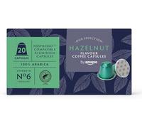 by Amazon Capsule di caffè in alluminio aromatizzate alla nocciola compatibili con Nespresso, 20 pezzi (1 confezione da 20), Certificato Rainforest Alliance