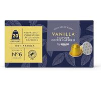 by Amazon Capsule in alluminio di caffè aromatizzate alla vaniglia compatibili con Nespresso, 20 pezzi (1 confezione da 20), Certificato Rainforest Alliance