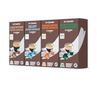 by Amazon Capsule in Plastica di Caffè Compatibili Nespresso, Assortimento Tostatura Scura - 50% Arabica, 50% Robusta, 80 Capsule (4 Confezioni da 20) - Certificato Rainforest Alliance