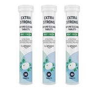 by Amazon Compresse Extra Forti per la Pulizia delle Dentiere 3 confezioni da 30 compresse, Menta Fresca