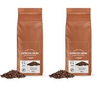 by Amazon Espresso Crema in chicchi, tostatura chiara, 500g - Certificato Rainforest Alliance, Caffè in grani (Confezione da 2)
