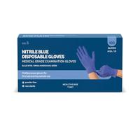by Amazon Guanti Monouso in Nitrile Blu, Senza Polvere, Taglia S, Confezione da 100