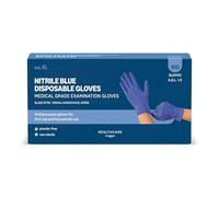 by Amazon, Guanti Monouso in Nitrile Blu, Senza Polvere, Taglia XL, Confezione da 100