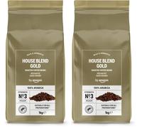 by Amazon House Blend Gold Chicchi di caffè 1kg 1 confezione (Confezione da 2)