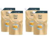 by Amazon, Ricarica di sapone per le mani al latte e miele, 2 x 1000 ml (Confezione da 2)