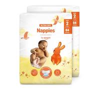 by Amazon Ultra Dry Nappies - Taglia 2 (3-6kg) - con Canali - 168 Pannolini (2 Confezioni da 84) (Stesso Prodotto Commercializzato in Precedenza con il Marchio Mama Bear)