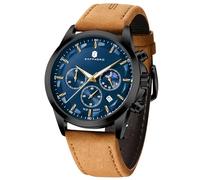 BY BENYAR Orologio da uomo al quarzo analogico in acciaio inossidabile cinturino Timing Date Display impermeabile luminoso orologio Business Casual Sports Watch Fashion Holiday regalo per il padre