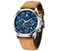 BY BENYAR Orologio da uomo al quarzo analogico in acciaio inossidabile cinturino Timing Date Display impermeabile luminoso orologio Business Casual Sports Watch Fashion Holiday regalo per il padre