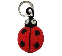 By Bers Rana Mucca Orsetto all'uncinetto ciondolo portachiavi borsa ciondolo uncinetto lana animale divertente, coccinella, 5cm bis 16cm