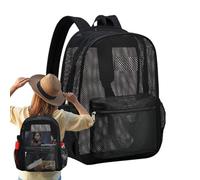By By Backpack - Mesh Travel Bag, Clear Study Bookpack | Comodo zaino per la scuola con supporto regolabile per le basi 'università, supporto giornaliero a pendolo materiali di apprendimento e