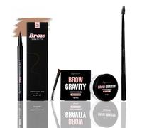 By Caitlyn Brow Gravity Perfecting Pen Bundle - Balsamo per lo styling, bobina a doppia punta e penna di precisione per sopracciglia, lunga durata, soffici e definite (biondo)