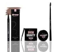By Caitlyn Brow Gravity Perfecting Pen Bundle - Set di penne per sopracciglia, balsamo per lo styling, doppia punta e penna per sopracciglia di precisione, lunga durata, soffici e definite (tortora)