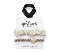 By Eloise London Bangle Set Cream and Gold elastico per capelli