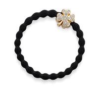 By Eloise London Bling Charms Gold Diamanté Clover Leaf elastico per capelli