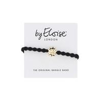 By Eloise London Bling Charms Gold Diamanté Sun Black elastico per capelli