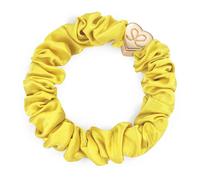 By Eloise London Gold Heart Silk Scrunchie colore Mellow Yellow