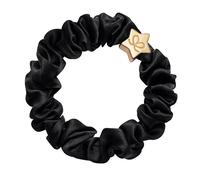 By Eloise London Gold Star Silk Scrunchie colore Black