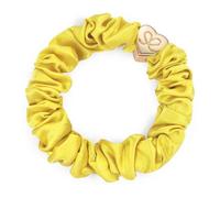 By Eloise London Silk Scrunchie Gold Heart Mellow Yellow elastico per capelli