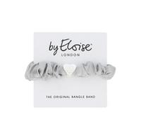 By Eloise London Silver Heart Silk Scrunchie colore Moonlight