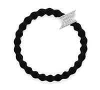 By Eloise London Silver Bling Diamanté Bolt elastico per capelli colore nero