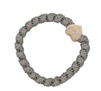 By Eloise London Woven Gold Heart elastico per capelli colore grigio