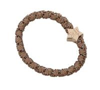 By Eloise London Woven Gold Star Suede elastico per capelli