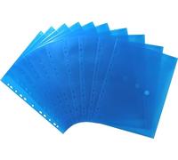 by EXXO HFP Dokumententasche Velcro e striscia di archiviazione A4 orizzontale, 10 pcs 310 x 235 millimetri Blu trasparente, 10 Pezzi