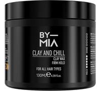 BY MIA Clay Wax - Cera per capelli, professionale, opaca, per un look opaco e una tenuta forte, per uomini e donne, 130 ml
