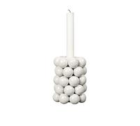 By On Portacandele Globe M, bianco, in gres porcellanato, bianco, portacandele a bastoncino, decorazione soggiorno, moderno, supporto per candele, decorazione per tavolo da pranzo, comò e davanzale
