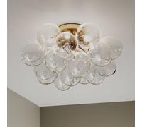 By Rydéns Gross plafoniera, ottone/chiaro, Ø 50 cm, vetro By Rydéns