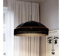 By Rydéns lampada a sospensione Francis, nero, Ø 60 cm, tessuto By Rydéns