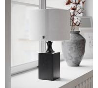 By Rydéns Lampada da tavolo Woody di By Rydens, altezza 41 cm, bianco/nero, legno By Rydéns