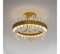 By Rydéns Plafoniera LED Triumph di Rydens, ottone, trasparente, Ø 50 cm By Rydéns