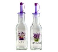 BY SIGRIS ORIGEN Home Decor Oliera 2U utensili | Oliera trasparente - 20 x 5 cm