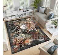 By Suardi Tappeto INCISIONI TERRA Antiscivolo Stampa Digitale Linea Emozioni D'Autore Ideale per Soggiorno Camera (100x160)