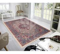 By Suardi Tappeto Orientale KIRMAN PANNA Antiscivolo Stampa Digitale Linea Emozioni D'Oriente Ideale per Soggiorno Camera (110x154)