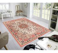 By Suardi Tappeto Orientale TABRIZ ZAR Antiscivolo Stampa Digitale Linea Emozioni D'Oriente Ideale per Soggiorno Camera (154x230)