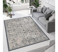 By Suardi Tappeto Orientale ZIEGLER CENERE Antiscivolo Stampa Digitale Linea Emozioni D'Oriente Ideale per Soggiorno Camera (110x154cm)